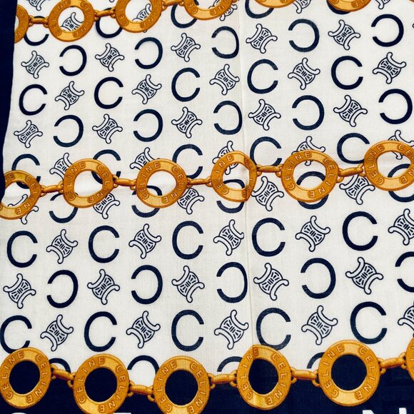 Vintage Celine Cotton Scarf - Picture 3 of 14